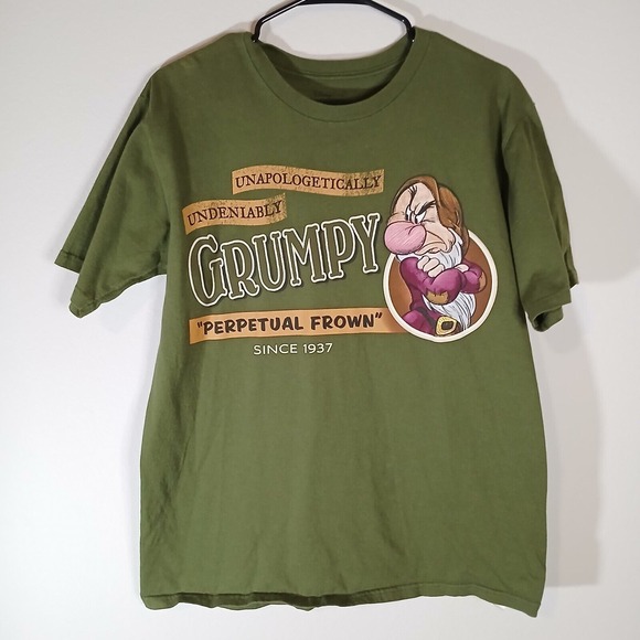 Unapologetically Grumpy M Snow White Disney Official Shirt Perpetual Frown AA032 - Picture 1 of 8